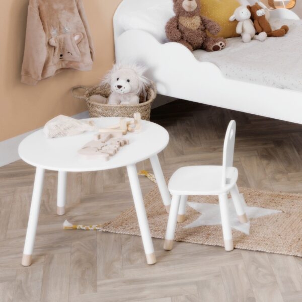Mesa de madera infantil blanco ▻ Infantdeco